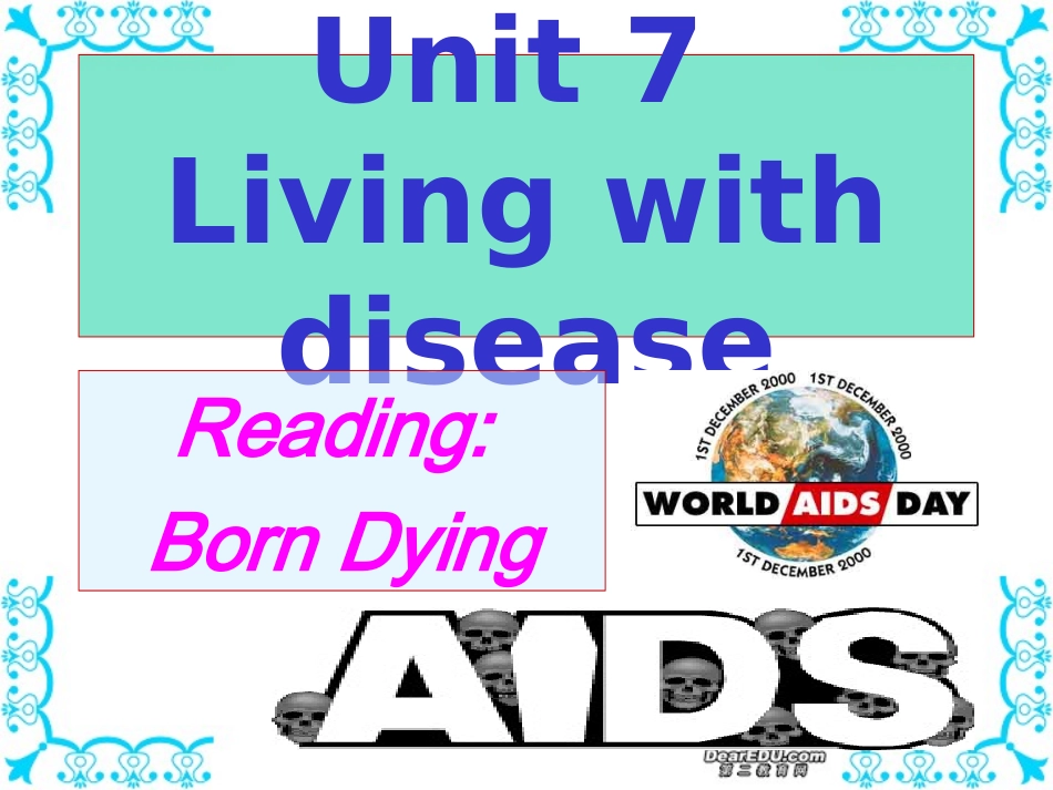 高二英语Unit7 Living with disease Reading 人教版 课件_第1页