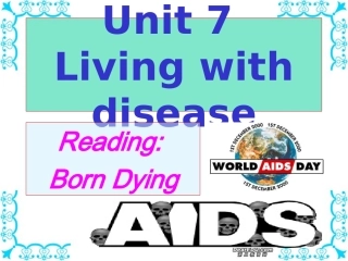 高二英语Unit7 Living with disease Reading 人教版 课件