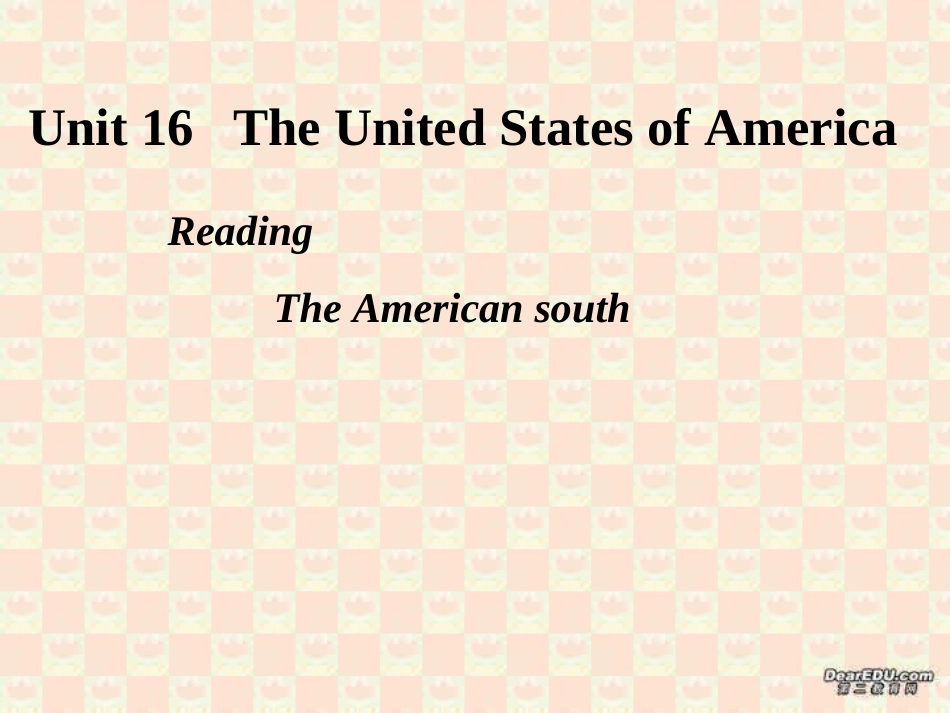 高二英语Unit16 The United States of America 课件 新课标 课件_第1页