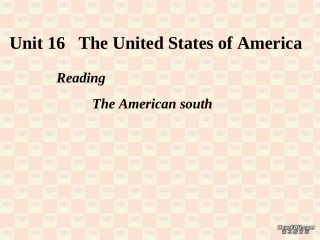 高二英语Unit16 The United States of America 课件 新课标 课件