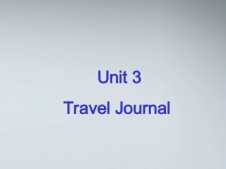 高中英语 Unit3(Travel journal)课件(9) 新人教版必修1 课件