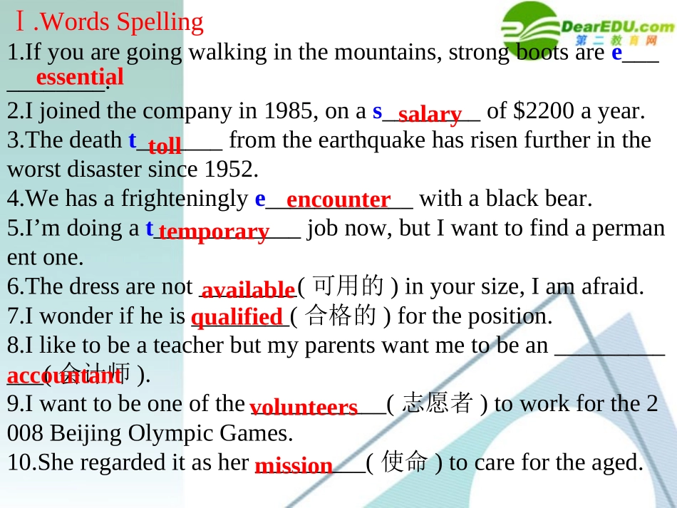 高中英语 Module 2 课件 外研英语必修5 课件_第3页