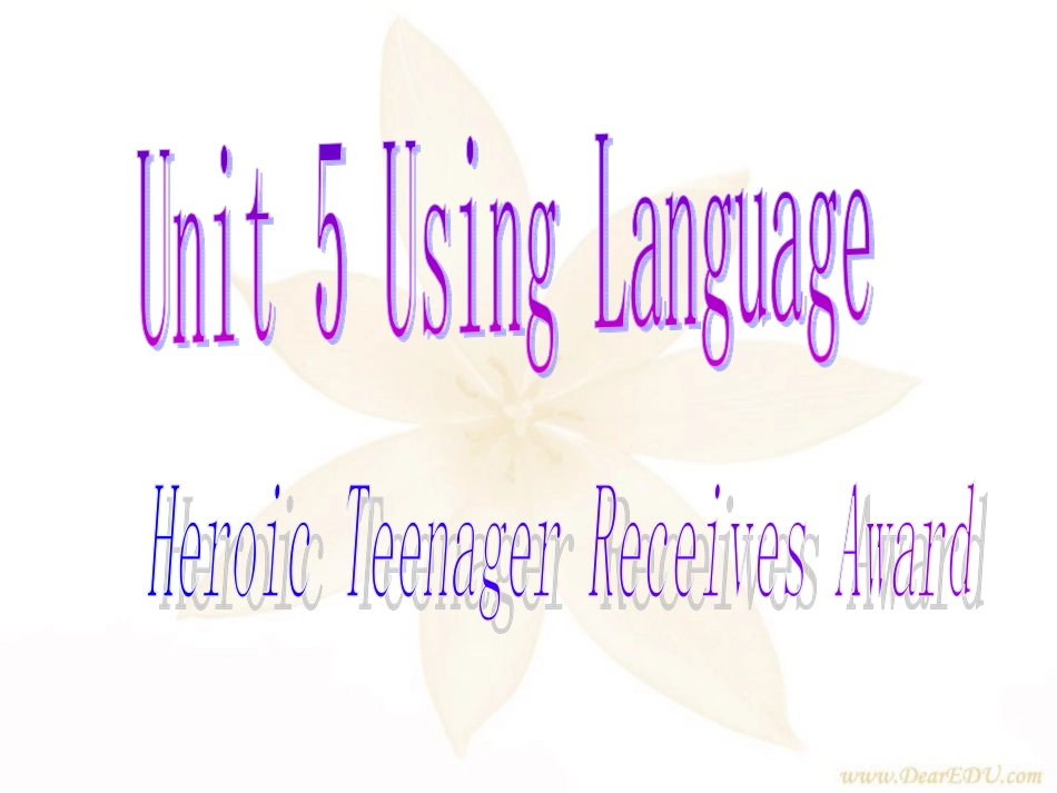 高二英语Unit5 Using Language 新课标 课件_第1页