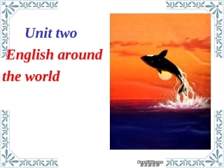 高一英语模块一Unit2 English around the world课件 新课标 人教版 课件