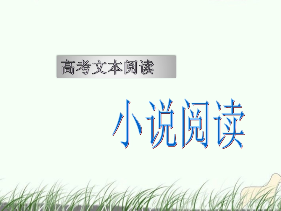 高考语文 小说复习课件_第1页