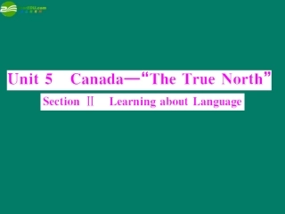 高中英语 Unit 5 Section Ⅱ Learning about Language课件 新人教版必修3 课件