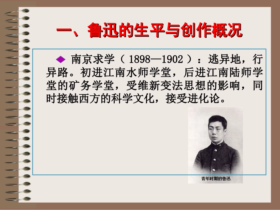 鲁迅的小说中国现代文学课件_第3页