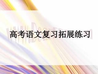 高考语文复习拓展练习 试题