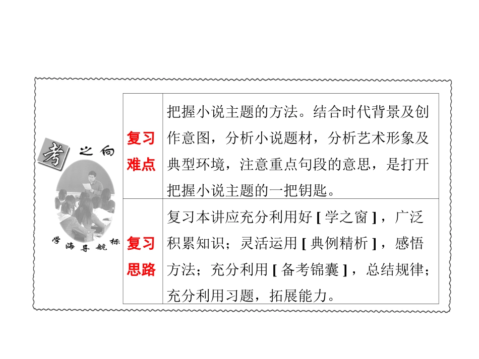 高考语文一轮复习 小说主题复习课件_第3页