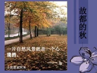 高中语文 故都的秋1课件 新人教版必修2 课件