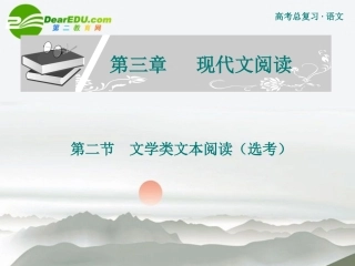 高考语文 文学类文本阅读复习课件 新人教版 课件