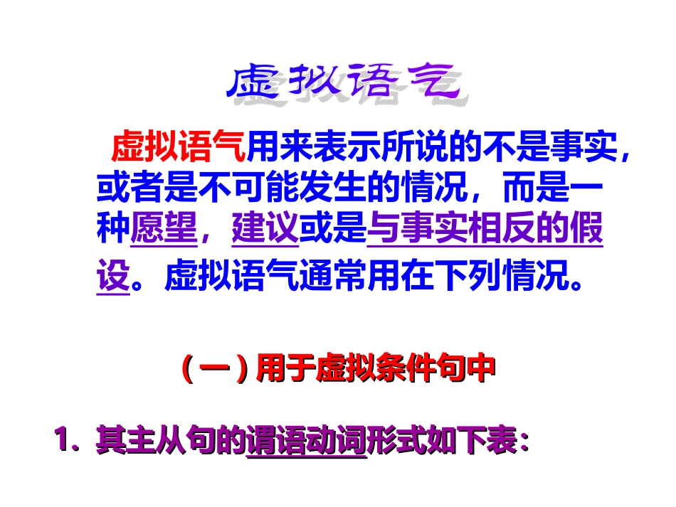 高二英语 语法--虚拟语气 课件_第2页