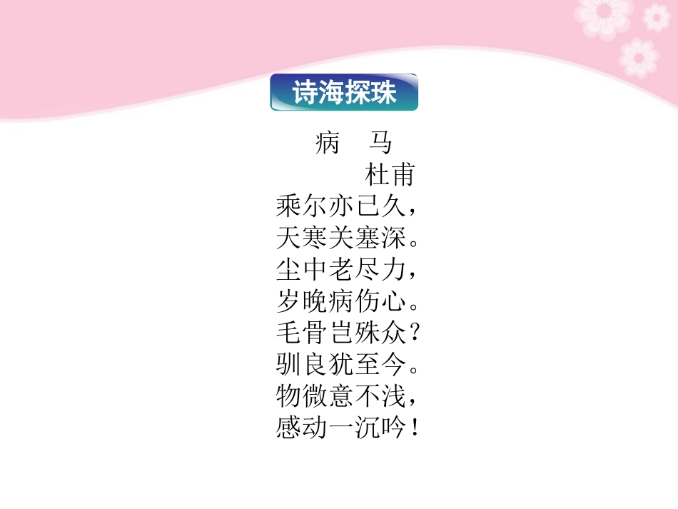 高中语文 中国现代诗歌散文欣赏诗歌部分 第五单元 老马 憎恨 这是四点零八分的北京 雪白的墙课件 新人教版 课件_第3页