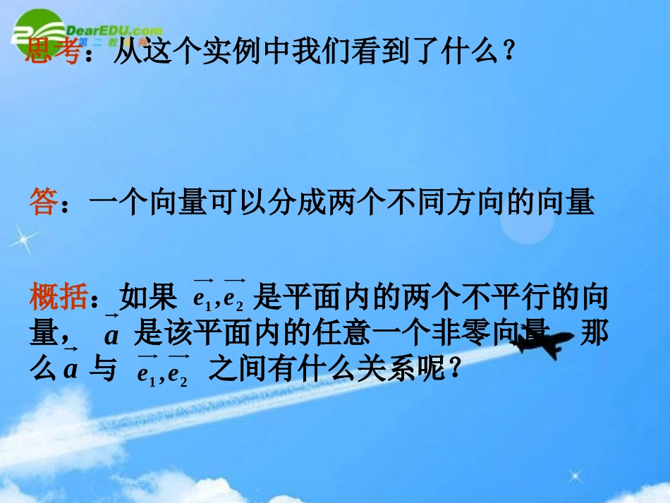 高二数学上册 8.3平面向量的分解定理课件 沪教版 课件_第2页