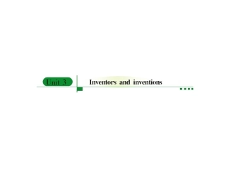 高考英语一轮复习 Unit3 Inventors and inventions课件 新人教版选修8 课件