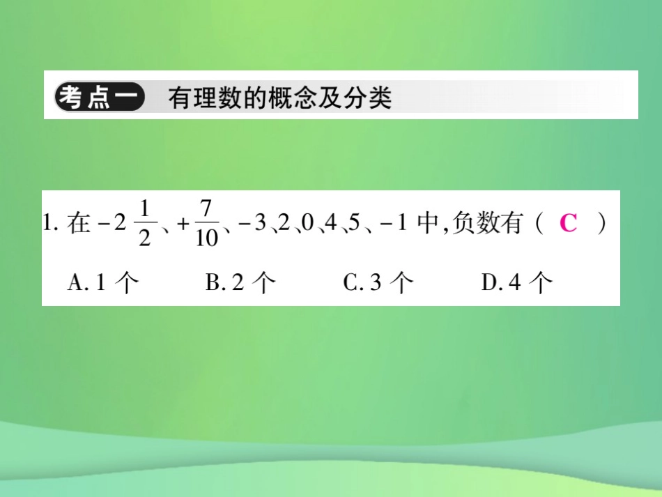 秋七年级数学上册 第2章 有理数单元小结与复习课件 (新版)华东师大版 课件_第2页