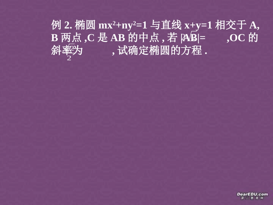 椭圆几何性质高二数学解析几何椭圆课件集7 高二数学椭圆几何性质解析 几何椭圆课件集[整理七套]人教版 高二数学椭圆几何性质解析 几何椭圆课件集[整理七套]人教版_第3页