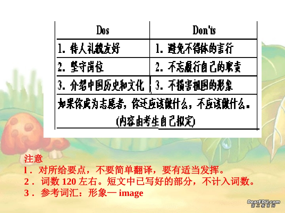 高考英语江苏卷书面表达讲评 新课标 人教版 试题_第3页
