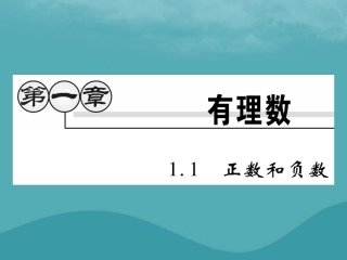 秋七年级数学上册 第一章 有理数 1.1 正数和负数练习课件 (新版)新人教版 课件