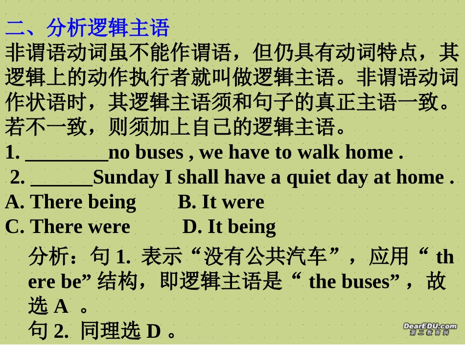 高三英语非谓语动词 解题步骤 人教版0 课件_第3页