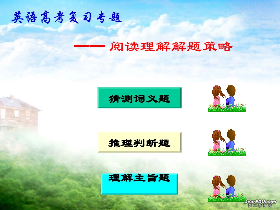 阅读理解解题策略高考英语专题复习课件 人教版 课件_第2页