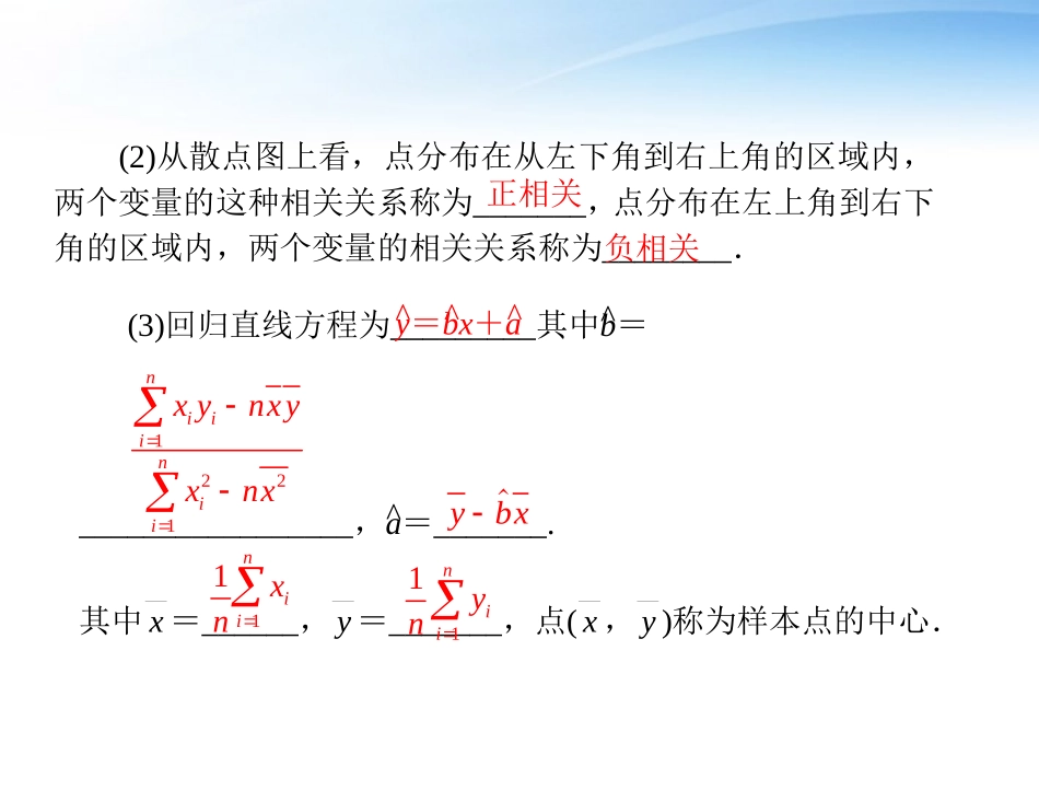高考数学第一轮复习考纲(变量的相关性)课件38 理 课件_第2页