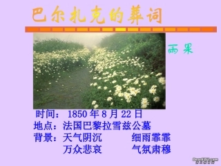 高二语文巴尔扎克葬词课件 人教版 课件