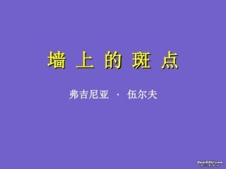 高中语文墙上的斑点课件2 人教版 课件