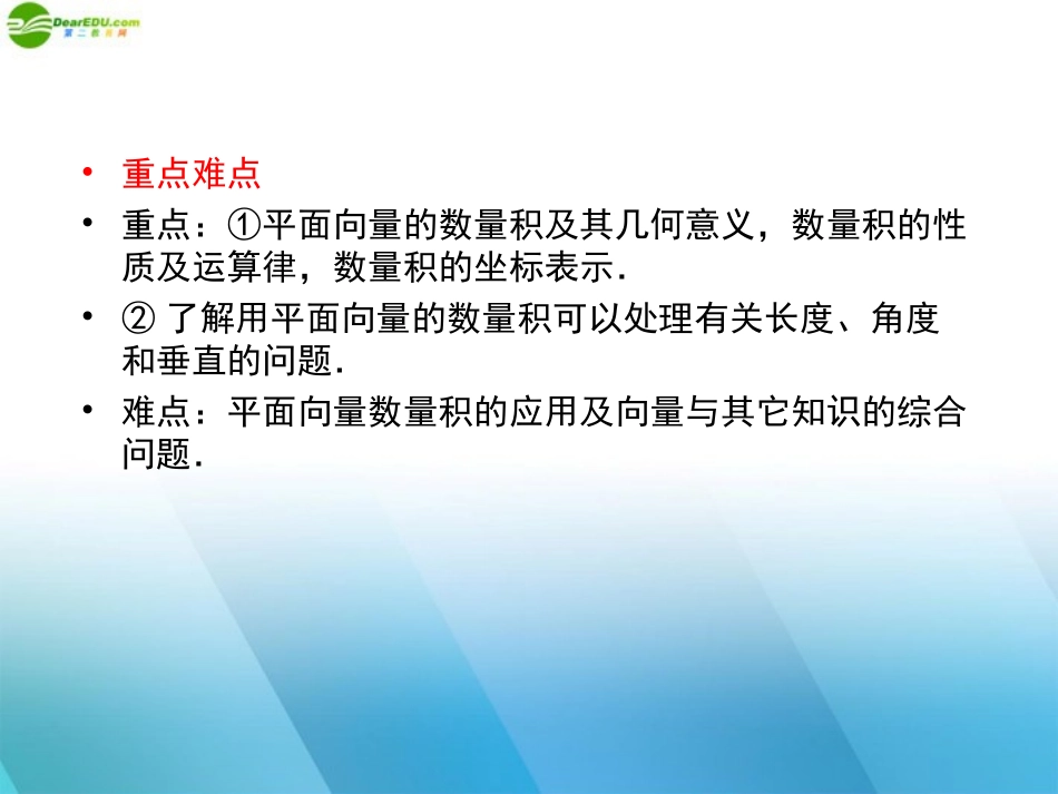 高三数学一轮复习 第五章(平面向量)5-3精品课件_第3页