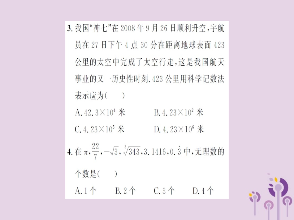 湖北省中考数学 限时练(3)习题练课件_第3页