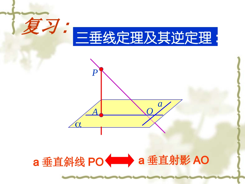 高考数学复习 用垂线法做二面角资料 ppt 试题_第3页