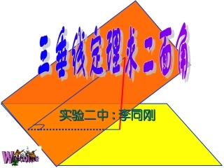 高考数学复习 用垂线法做二面角资料 ppt 试题