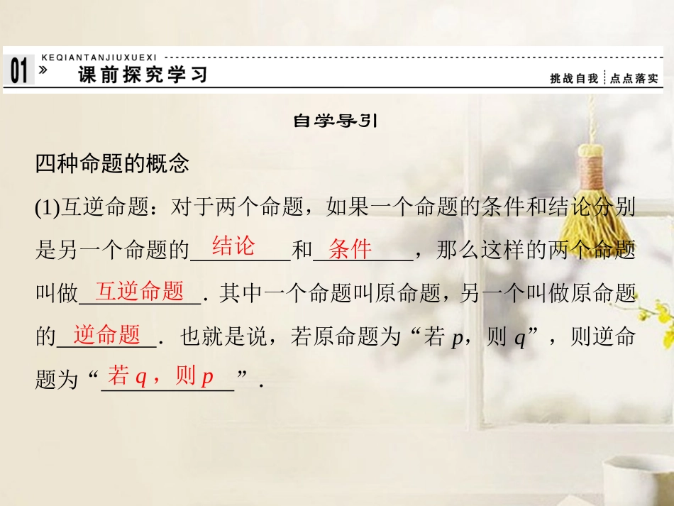 高中数学(112四种命题)课件 新人教A版选修2-1 课件_第3页