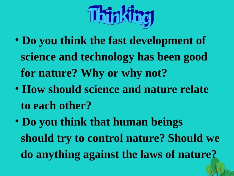 英语 Unit 3 Science and nature Welcome to the unit课件 牛津版必修5 课件_第3页