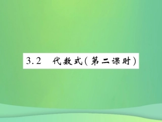 秋七年级数学上册 第三章 整式及其加减 3.2 代数式(第2课时)练习课件 (新版)北师大版 课件