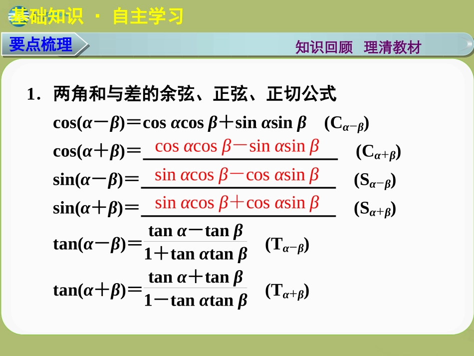 高三数学 4.3三角变换复习课件_第2页