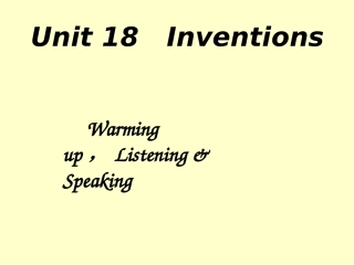 高二英语Unit18 WARMING UP课件 人教版 课件