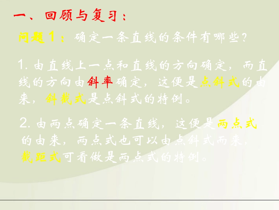 高中数学 212直线方程小结与复习课件 苏教版必修2 课件_第2页