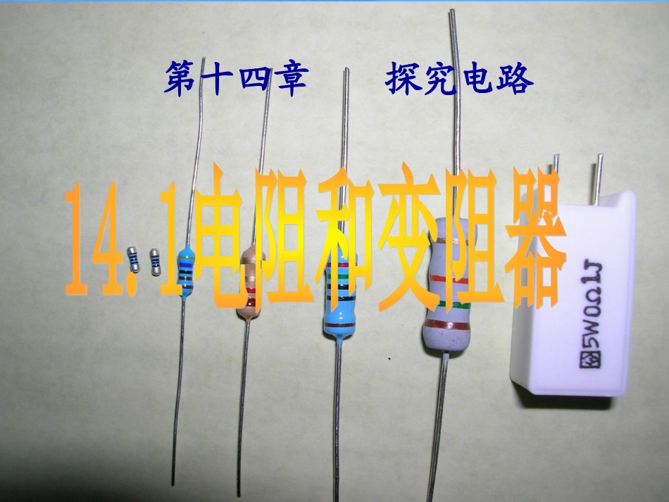 沪科版(141电阻和变阻器)ppt 九年级物理：(一、电阻和变阻器)课件(沪科版)_第1页