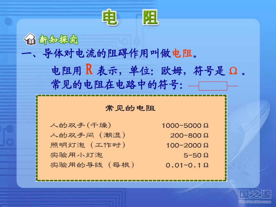 沪科版(141电阻和变阻器)ppt 九年级物理：(一、电阻和变阻器)课件(沪科版)_第3页