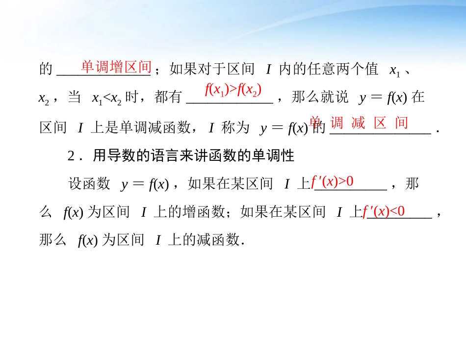 高考数学第一轮复习考纲(函数的单调性与最值)课件10 文 课件_第2页