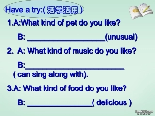 高一英语Unit6课件 新课标 人教版 课件