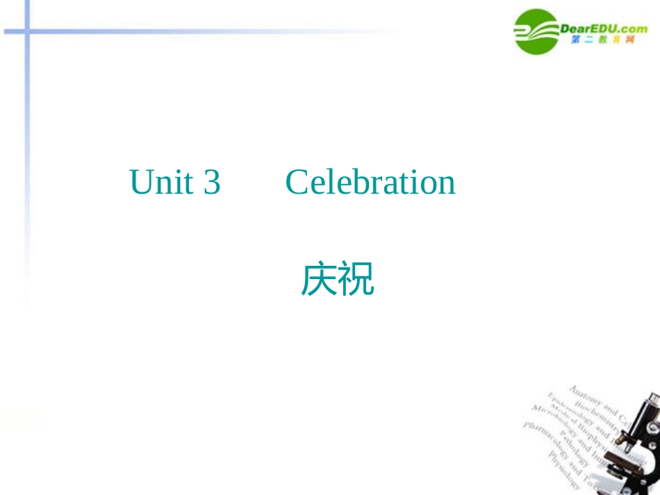 高中英语 Unit 3 Celebration复习课件 北师大版必修1 课件_第2页