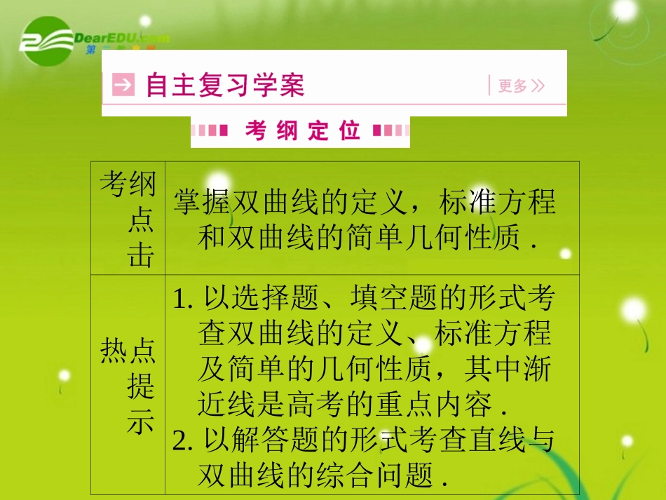 高三数学一轮复习 第八章 第二节 双曲线课件 理(全国版) 课件_第2页