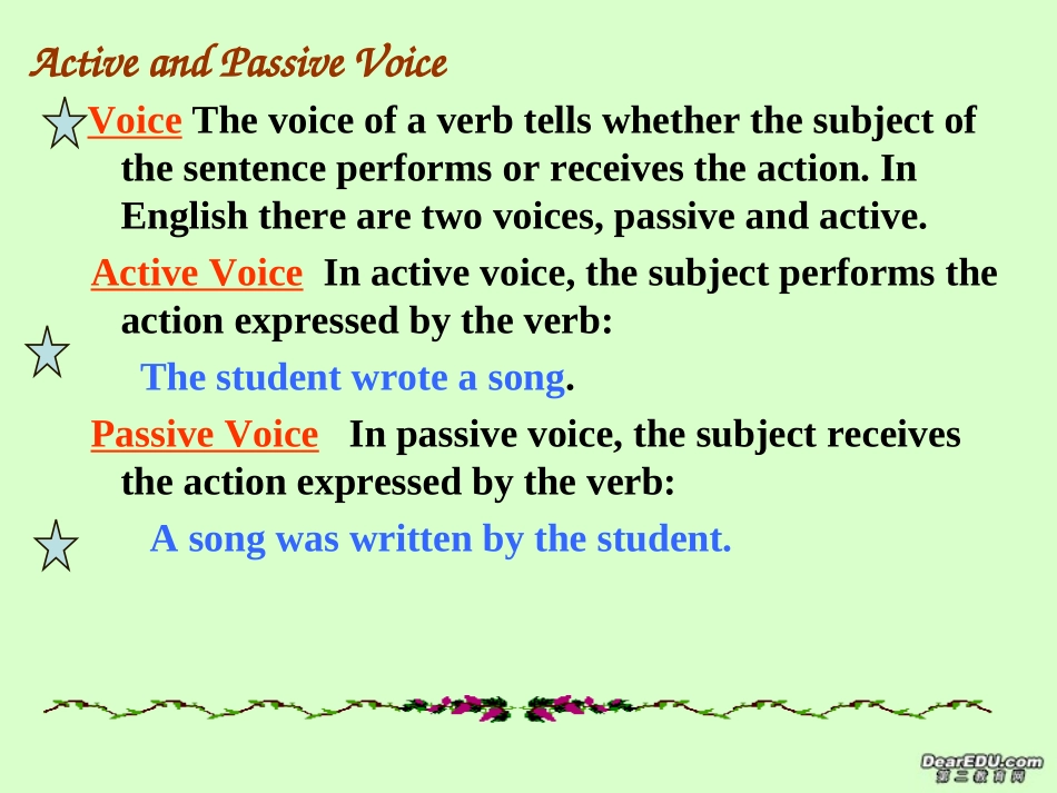 高一英语新课标Module2 Unit2 Grammar-The Future Passive Voice课件 浙教版 课件_第2页
