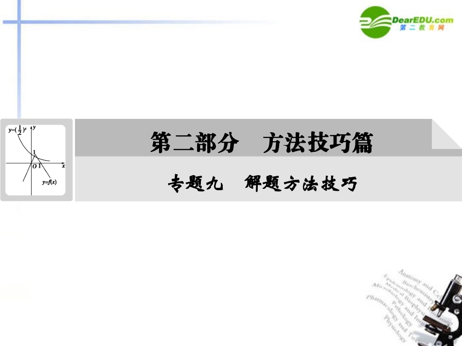 高考数学二轮复习 第1讲 选择题的解法考点突破课件 新人教版 课件_第1页