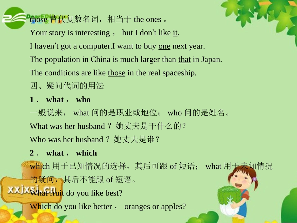 高考英语一轮复习 附录3(代词)课件 外研版 课件_第3页