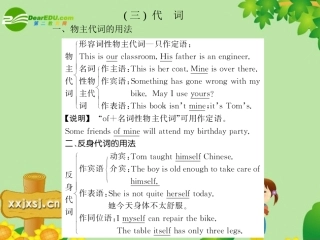 高考英语一轮复习 附录3(代词)课件 外研版 课件