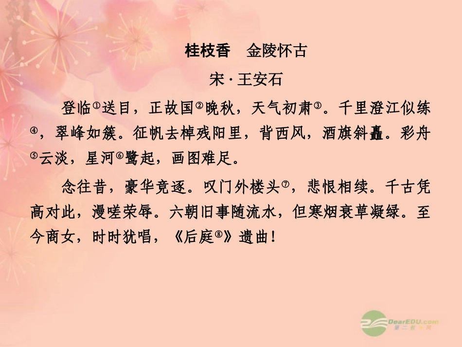 高中语文 2自主赏析(夜归鹿门歌)(梦游天姥吟留别)(登岳阳楼)(菩萨蛮)课件 新人教版选修(中国古代诗歌散文欣赏) 课件_第3页