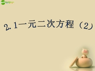 浙江省泰顺县罗阳二中八年级数学下册 2.1 一元二次方程课件(2) 浙教版 课件